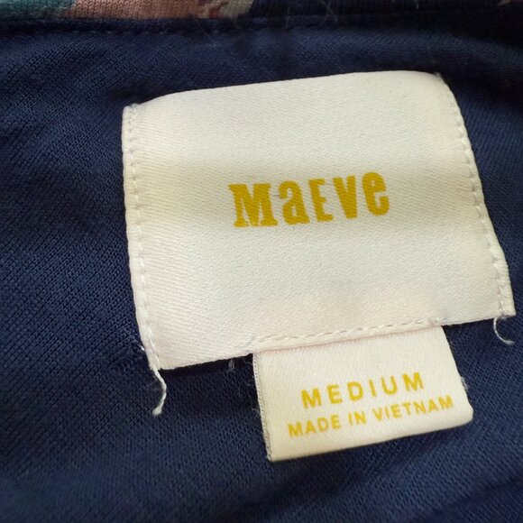 Women Anthropologie Maeve Heppel Ruched Midi Dress in Dark Blue Size Medium - Picture 9 of 10